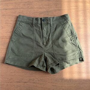 Women’s | Madewell The Perfect Vintage Fatigue Denim Shorts, Green | Size 27